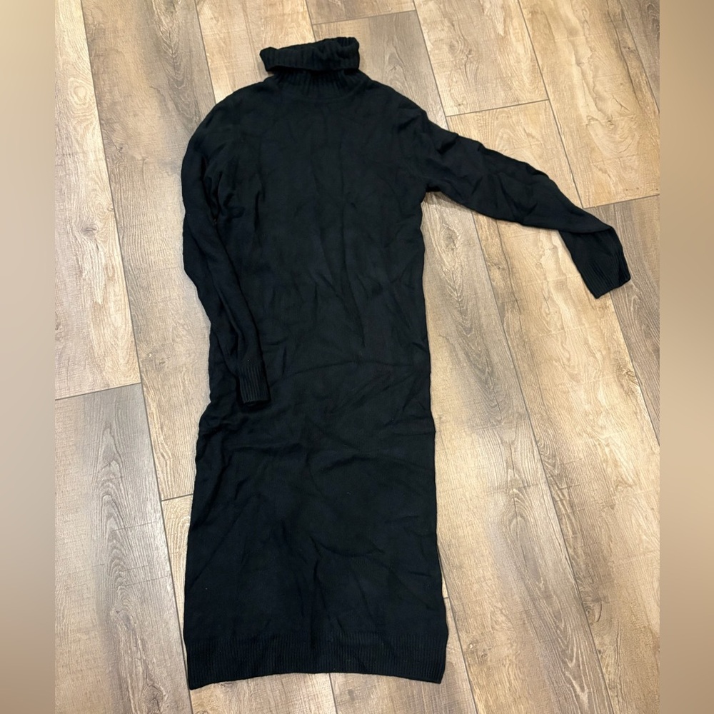 Black Turtleneck Sweater Dress